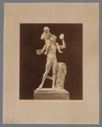 Sculpture of a Faun Carrying Bacchus in the Farnese Collection, Naples, Italy