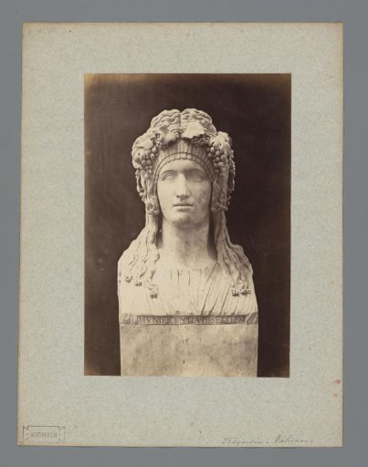 Bust, possibly of Dionysus with grapes in his hair, in the Vatican Museums in Vatican City, Italy