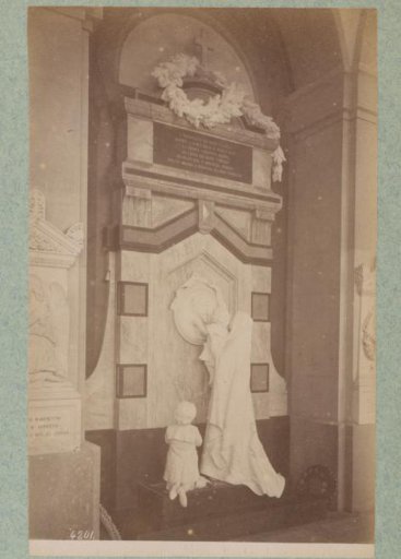 Tomb monument after Giuseppe Benetti at the Staglieno Cemetery in Genoa, Italy