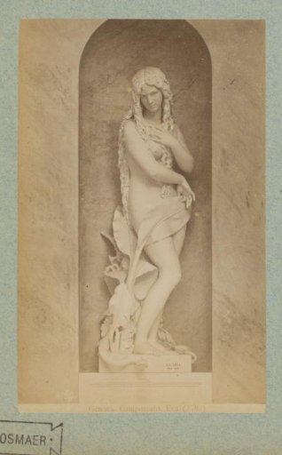 Sculpture of a nude woman after G.B. Villa at the Staglieno cemetery in Genoa, Italy