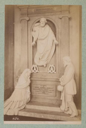 Monument for Badaracco after Giacomo Moreno at the Staglieno cemetery in Genoa, Italy