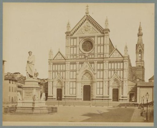 View of the Santa Croce and the Statue of Dante
