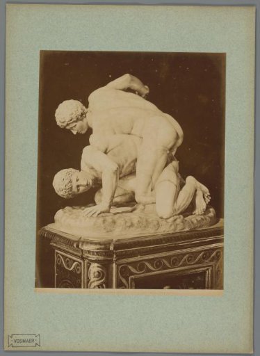 Sculpture of Two Wrestlers in the Galleria degli Uffizi in Florence