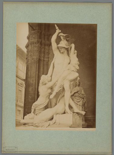 Sculpture Il Ratto di Polissena by Pio Fedi in the Loggia dei Lanzi in Florence