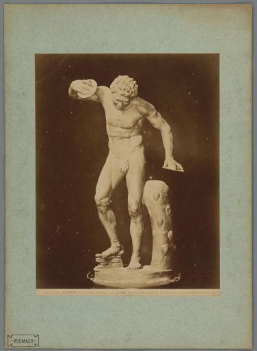 Sculpture of a Dancing Faun in the Galleria degli Uffizi in Florence