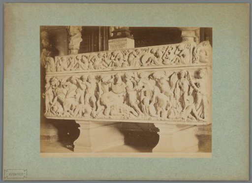 Sarcophagus Decorated with a Scene of Fighting Amazons