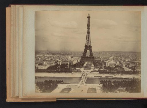 View of the Eiffel Tower and the Champ-de-Mars in Paris