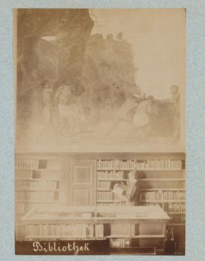 Interior of the library at the Zoological Station in Naples