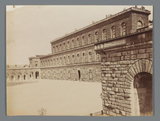 View of the front of the Palazzo Pitti in Florence