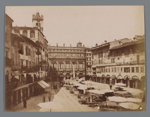 View of the Piazza delle Erbe in Verona