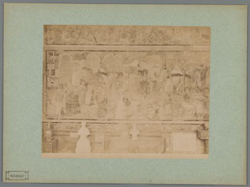 Photographic reproduction of the fresco Hagar leaves Abraham by Benozzo Gozzoli