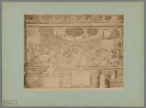 Photographic reproduction of the fresco Abraham and Lot part ways by Benozzo Gozzoli
