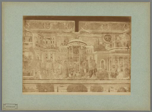 Photographic reproduction of the fresco Abraham and the worshippers of Belo by Benozzo Gozzoli