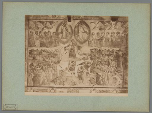 Photographic reproduction of the fresco The Last Judgment by Andrea di Cione, known as Orcagna