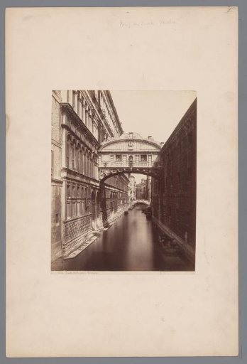 View of the Bridge of Sighs in Venice, Italy