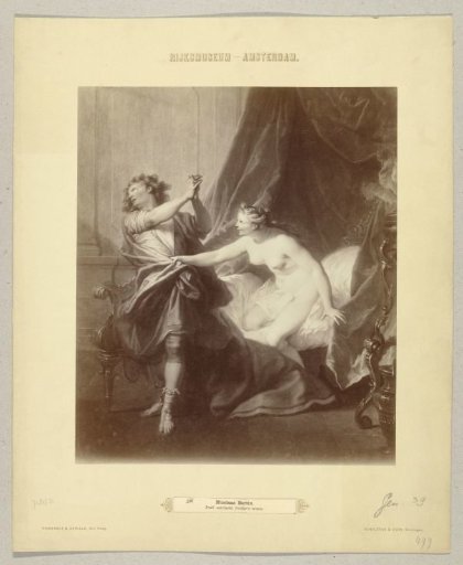Painting by Nicolaas Bertin, Joseph Fleeing from Potiphar's Wife