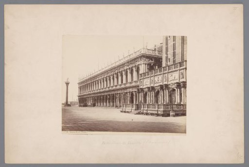 View of the Piazzetta and Palazzo Reale housing the Libreria Vecchia, Venice, Italy