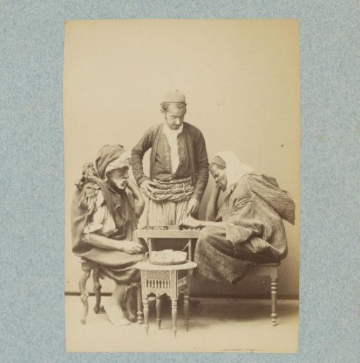 Three Men Playing a Board Game, Algiers