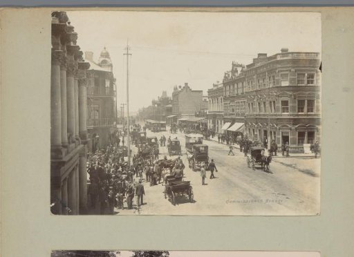 Sheet with two photographs taken in Johannesburg and Pretoria