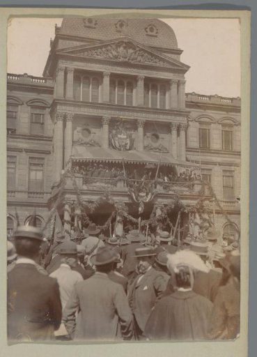 Inauguration of President Kruger at the Council Chamber, seat of the Volksraad in Pretoria