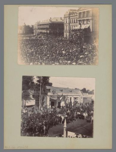 Sheet with two photographs of Pretoria