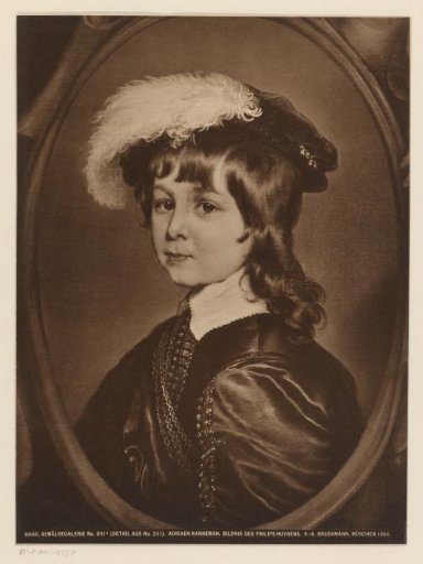 Photographic reproduction of a painted portrait of Philips Huygens, by Adriaen Hanneman