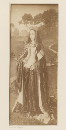 Photographic reproduction of a painted portrait of Joanna of Castile