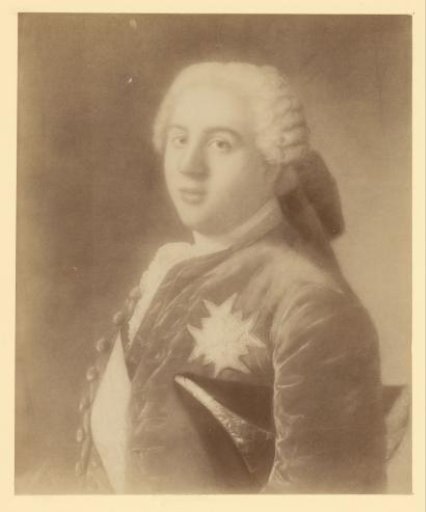 Photographic reproduction of a drawn portrait of Louis of France