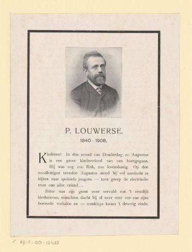 Portrait of Pieter Louwerse