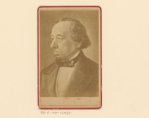 Photographic reproduction of a painted portrait of Benjamin Disraeli