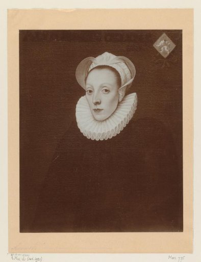 Photographic reproduction of a painted portrait of Alyda Boelens, wife of Gerrit Bicker
