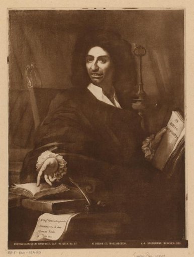 Reproduction of a painted portrait of Antonio Magliabecchi