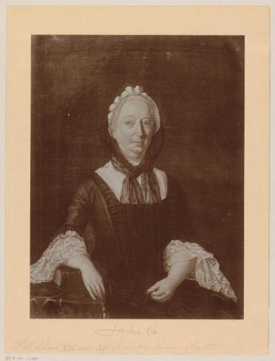 Photographic reproduction of a painted portrait of Johanna Sara Pels