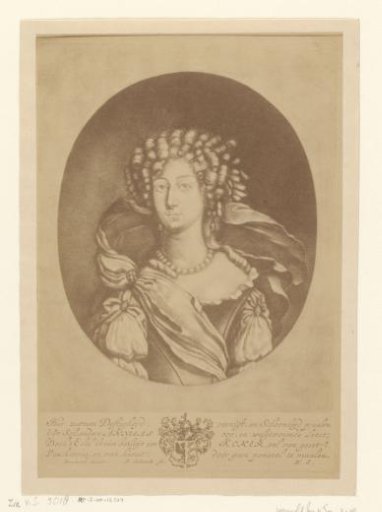 Photographic reproduction of a painted portrait of Anna Maria de Koker