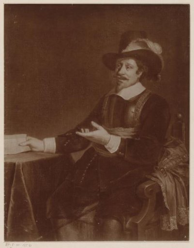 Photographic reproduction of a painted portrait of Jan van de Poll, mayor of Amsterdam