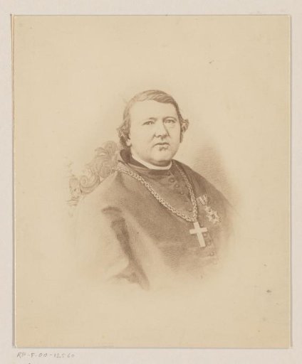 Photographic reproduction of a drawn portrait of Archbishop Andreas Ignatius Schaepman