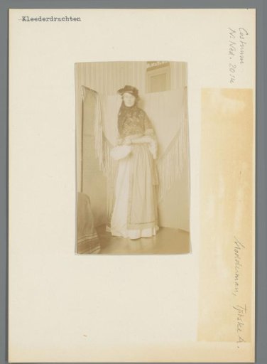 Portrait of an unknown woman in a costume designed by Tjitske E. Modderman