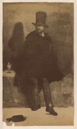 Photographic reproduction of the painting 'The Absinthe Drinker' by Édouard Manet