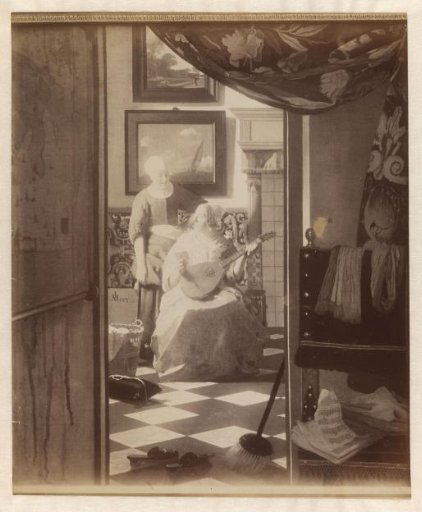 Photographic reproduction of the painting 'The Love Letter' by Johannes Vermeer
