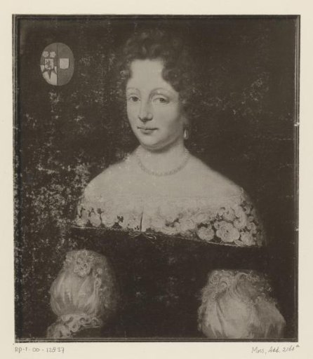 Photographic reproduction of a painted portrait of Elisabeth Droste