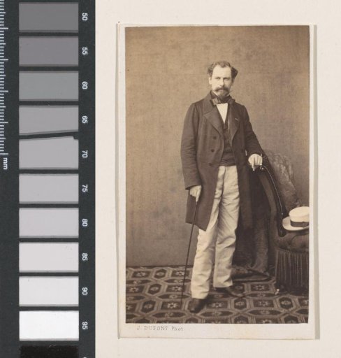 Portrait of the sculptor and painter Joseph Jacques Ducaju, full-length