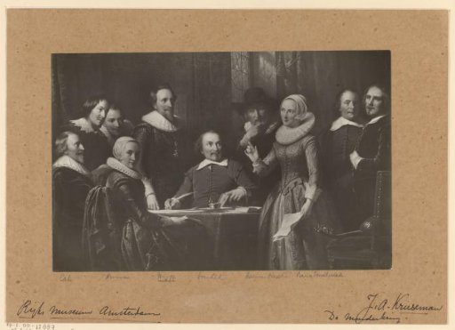 Photographic reproduction of the painting The Muiderkring by Jan Adam Kruseman