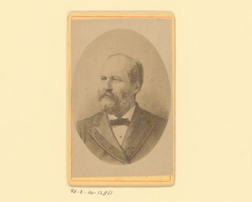 Photographic reproduction of a painted portrait of James Abraham Garfield, President of the United States of America