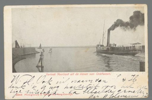 Departure of the ferry from the harbor of Enkhuizen