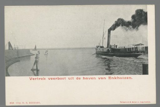 Departure of the ferry from the harbor of Enkhuizen