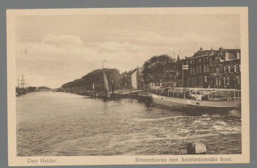 Den Helder. Inner Harbour with an Amsterdam boat