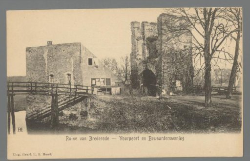 Ruin of Brederode - forecourt and keeper's house