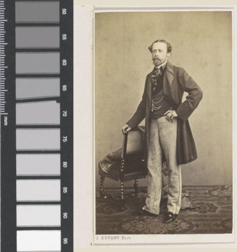Portrait of the painter Gustave Louis Marie Pieron, full-length