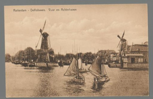 Rotterdam - Delfshaven. Fore and Aft Harbors