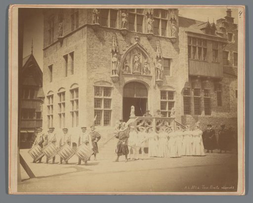 Historical scene at the World Exhibition of 1897 in Brussels, Belgium